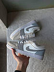 Чоловічі кросівки Nike Air Jordan 1 Low Purple (бежево-сірі) модні кроси NJ036 Найк топ, фото 4