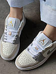 Чоловічі кросівки Nike Air Jordan 1 Low Purple (бежево-сірі) модні кроси NJ036 Найк топ, фото 10