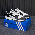 Чоловічі весняні кросівки Adidas Equipment (біло-чорні) стильні кроси 2456 Адідас топ, фото 5