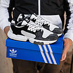 Чоловічі весняні кросівки Adidas Equipment (біло-чорні) стильні кроси 2456 Адідас топ, фото 6