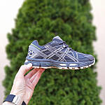 Чоловічі кросівки Asics Ael Kahana 8 (темно-сірі із салатовим) модні низькі кроси 11240 Асікс топ, фото 6