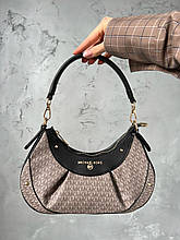 Жіноча сумка Michael Kors (бежева з чорним) модна містка красива сумочка AS561 топ