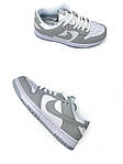 Чоловічі кросівки Nike Dunk Low Vast Grey (сірі) модні повсякденні кросівки D521 Найк топ, фото 7