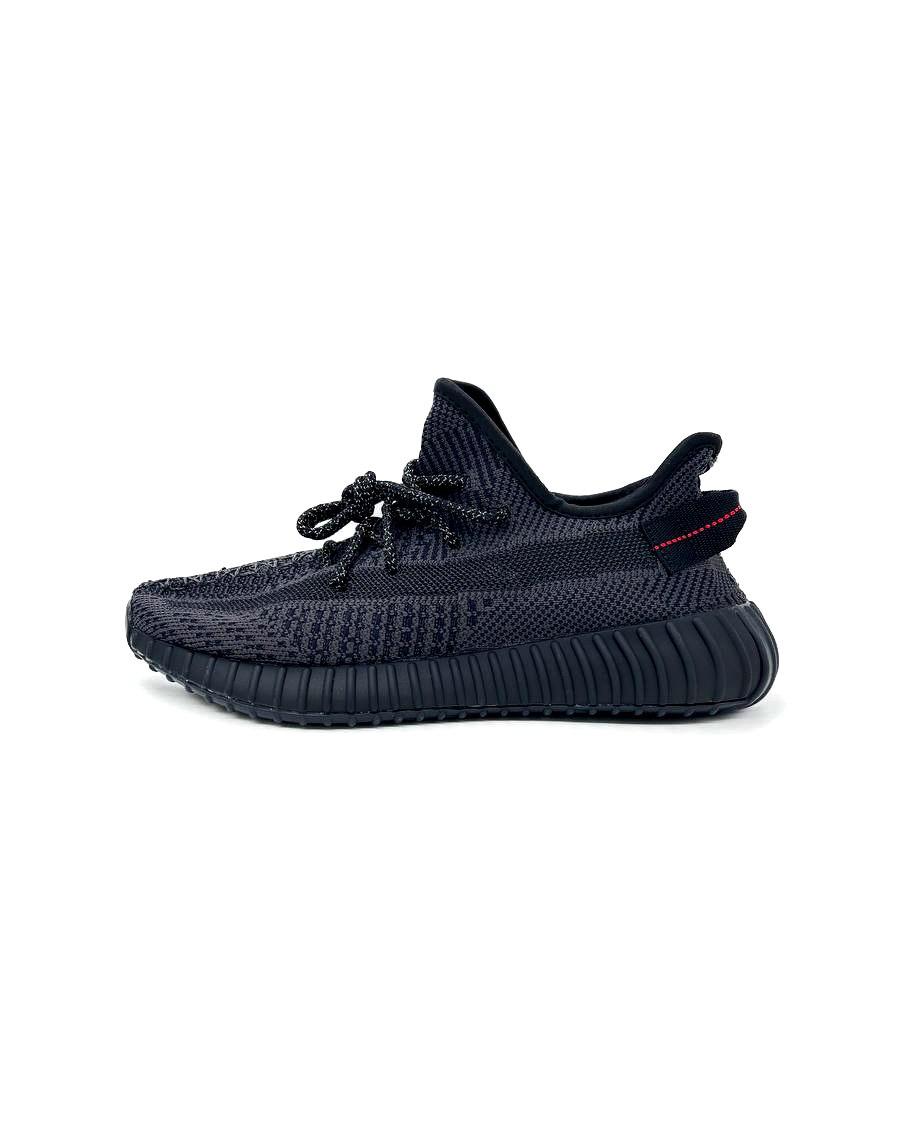 Чоловічі текстильні кросівки Adidas Yeezy Boost 350 V2 Black (чорні) стильні кроси YE030 Адідас топ, фото 1