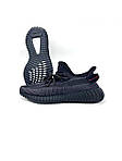 Чоловічі текстильні кросівки Adidas Yeezy Boost 350 V2 Black (чорні) стильні кроси YE030 Адідас топ, фото 2