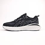 Чоловічі кросівки Asics GEL-CUMULUS 25 (чорні з білим) модні низькі кросівки 11260 Асикс топ, фото 2