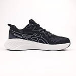 Чоловічі кросівки Asics GEL-CUMULUS 25 (чорні з білим) модні низькі кросівки 11260 Асикс топ, фото 3