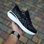 Чоловічі кросівки Asics GEL-CUMULUS 25 (чорні з білим) модні низькі кросівки 11260 Асикс топ, фото 4