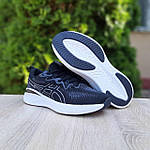 Чоловічі кросівки Asics GEL-CUMULUS 25 (чорні з білим) модні низькі кросівки 11260 Асикс топ, фото 5