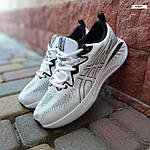 Чоловічі кросівки Asics GEL-CUMULUS 25 (білі з чорним) модні низькі кросівки 11261 Асікс топ, фото 8