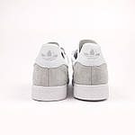 Чоловічі кросівки Adidas Gazelle (світло сірі) стильні повсякденні кроси 11252 Адідас топ, фото 2