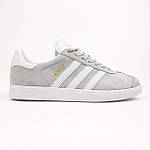 Чоловічі кросівки Adidas Gazelle (світло сірі) стильні повсякденні кроси 11252 Адідас топ, фото 4