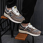 Чоловічі демісезонні кросівки New Balance 574 (коричневі) спортивні стильні кроси 2615 Нью Беленс топ, фото 2