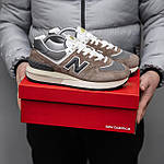 Чоловічі демісезонні кросівки New Balance 574 (коричневі) спортивні стильні кроси 2615 Нью Беленс топ, фото 5