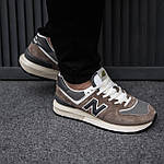 Чоловічі демісезонні кросівки New Balance 574 (коричневі) спортивні стильні кроси 2615 Нью Беленс топ, фото 6