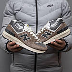 Чоловічі демісезонні кросівки New Balance 574 (коричневі) спортивні стильні кроси 2615 Нью Беленс топ, фото 7