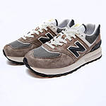 Чоловічі демісезонні кросівки New Balance 574 (коричневі) спортивні стильні кроси 2615 Нью Беленс топ, фото 10
