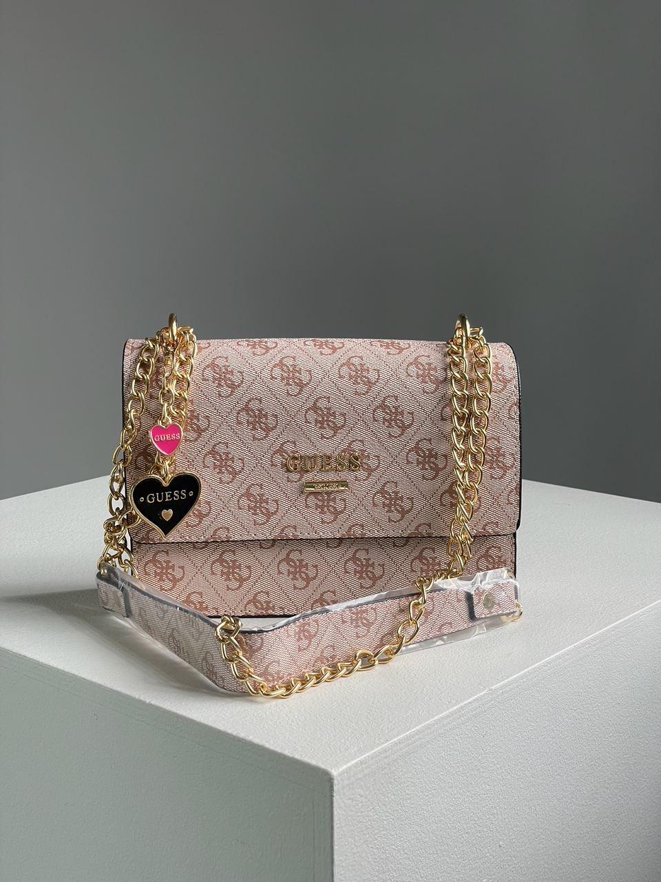 Жіноча сумка Гесс рожева Guess Pink Mini Bag