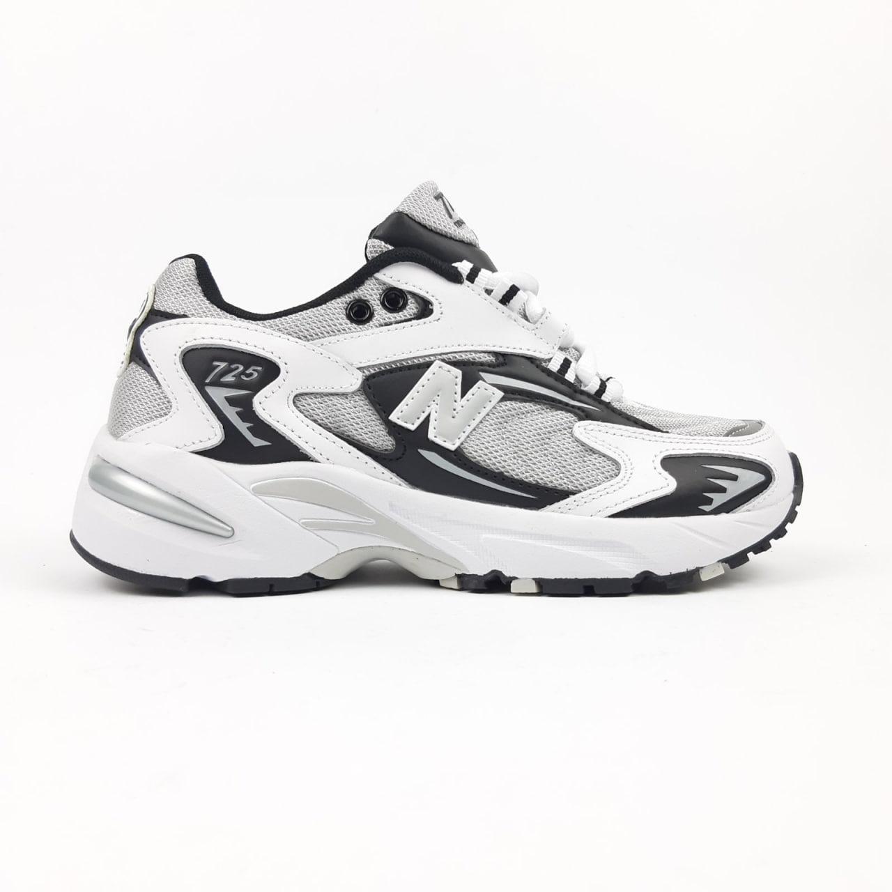 Чоловічі демісезонні кросівки New Balance 725 (біло-сірі з чорним) спортивні стильні кроси 11185 НБ топ, фото 1