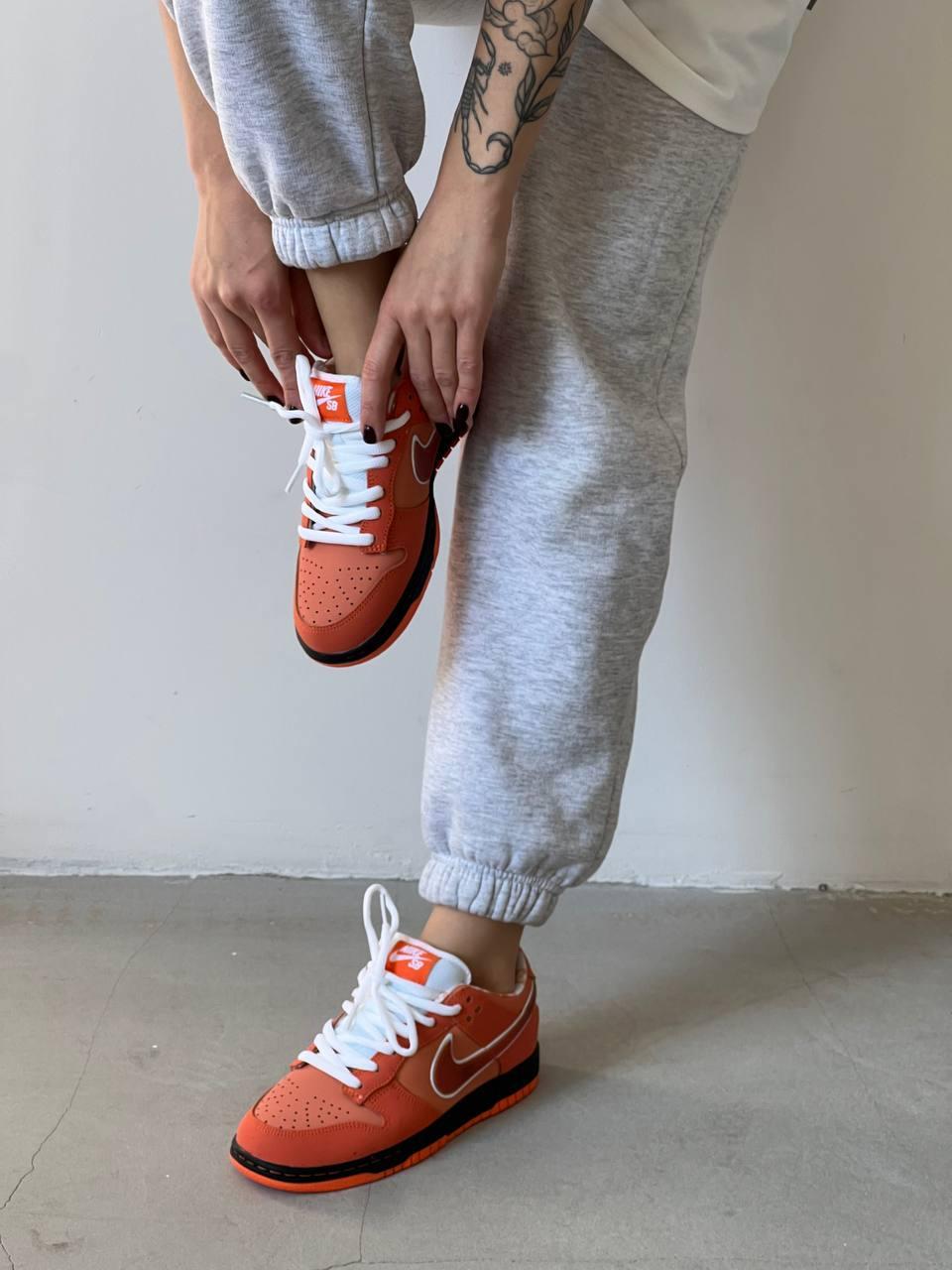 Чоловічі кросівки Nike Dunk Low Orange Lobster (червоні) модні повсякденні демісезонні кросівки NK084 Найк vkross