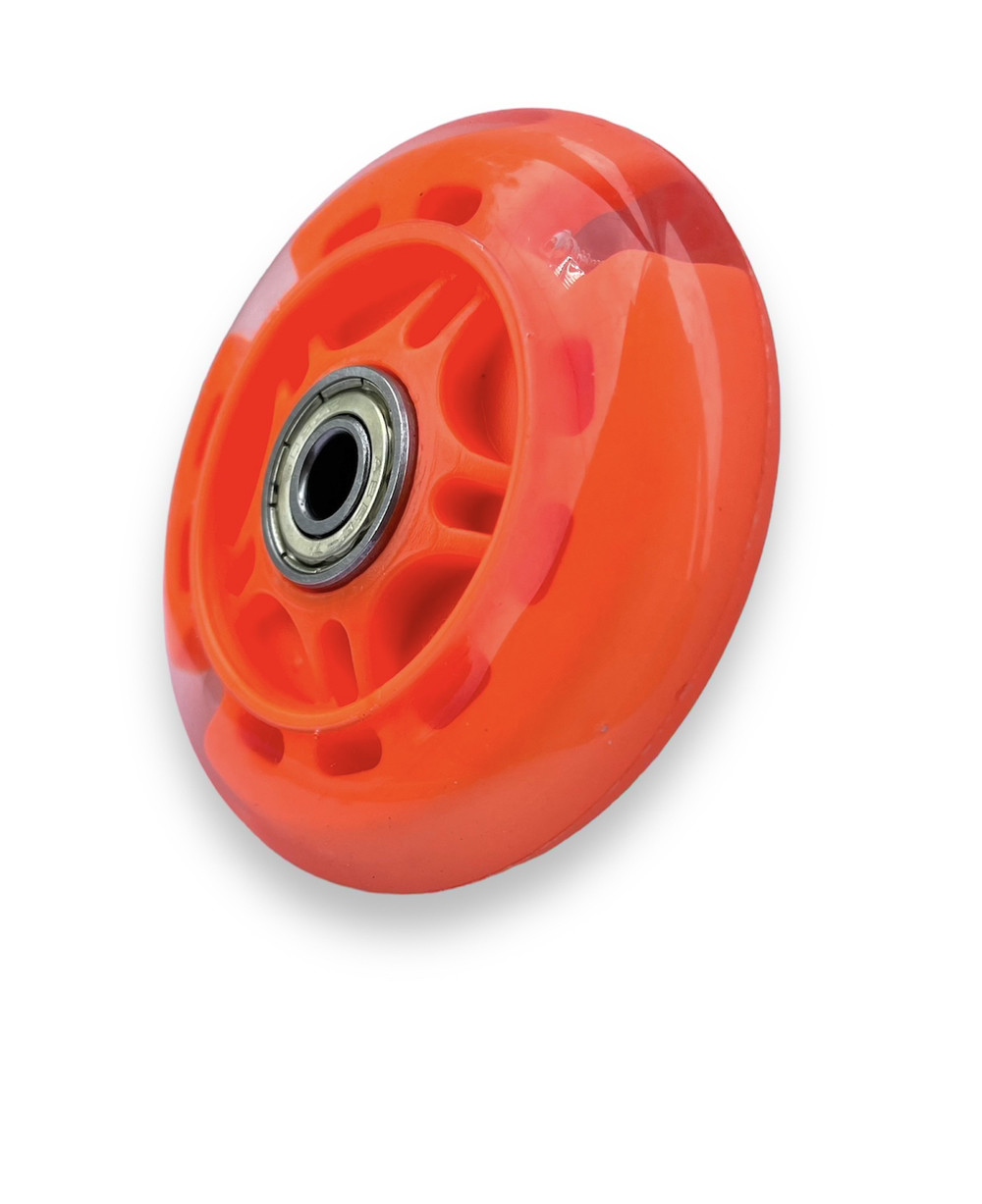 Колесо для самоката/роликів 80 мм оранджевий (1 шт), підшипники ABES-7, фото 1