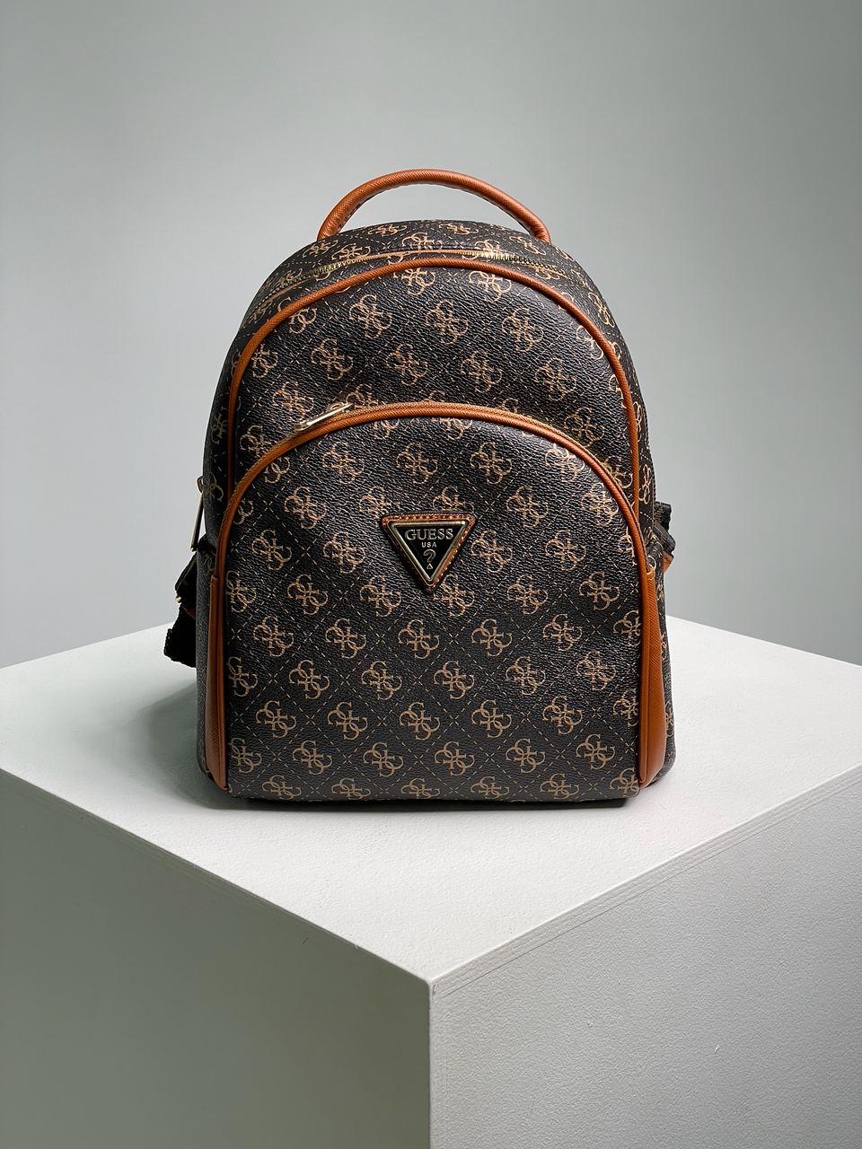 Жіночий рюкзак Гесс коричневий Guess Brown Backpack