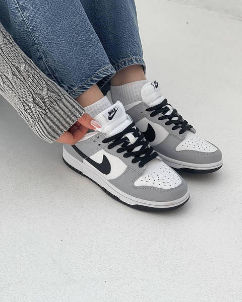Grey nikes with black swoosh hot sale