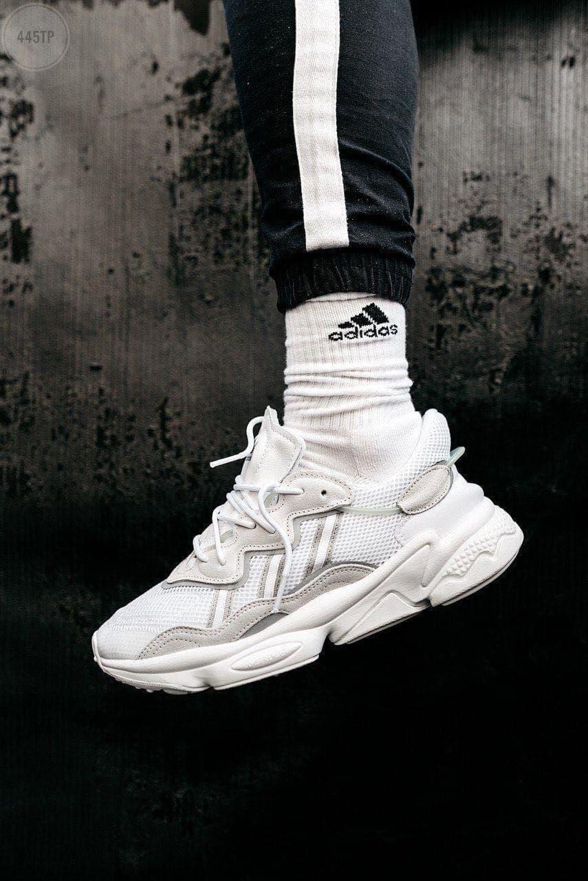 Чоловічі кросівки Adidas Ozweego (білі) стильні повсякденні кроси 445TP Адідас vkross