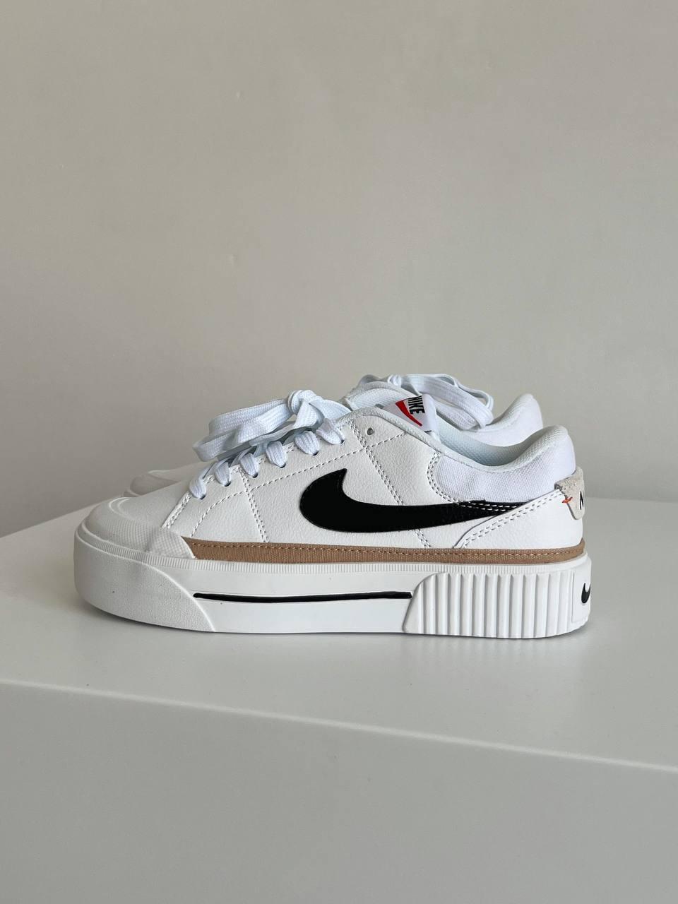 Жіночі кеди Nike Court Legacy Lift (білі) стильні повсякденні кроси N00152 Найк vkross