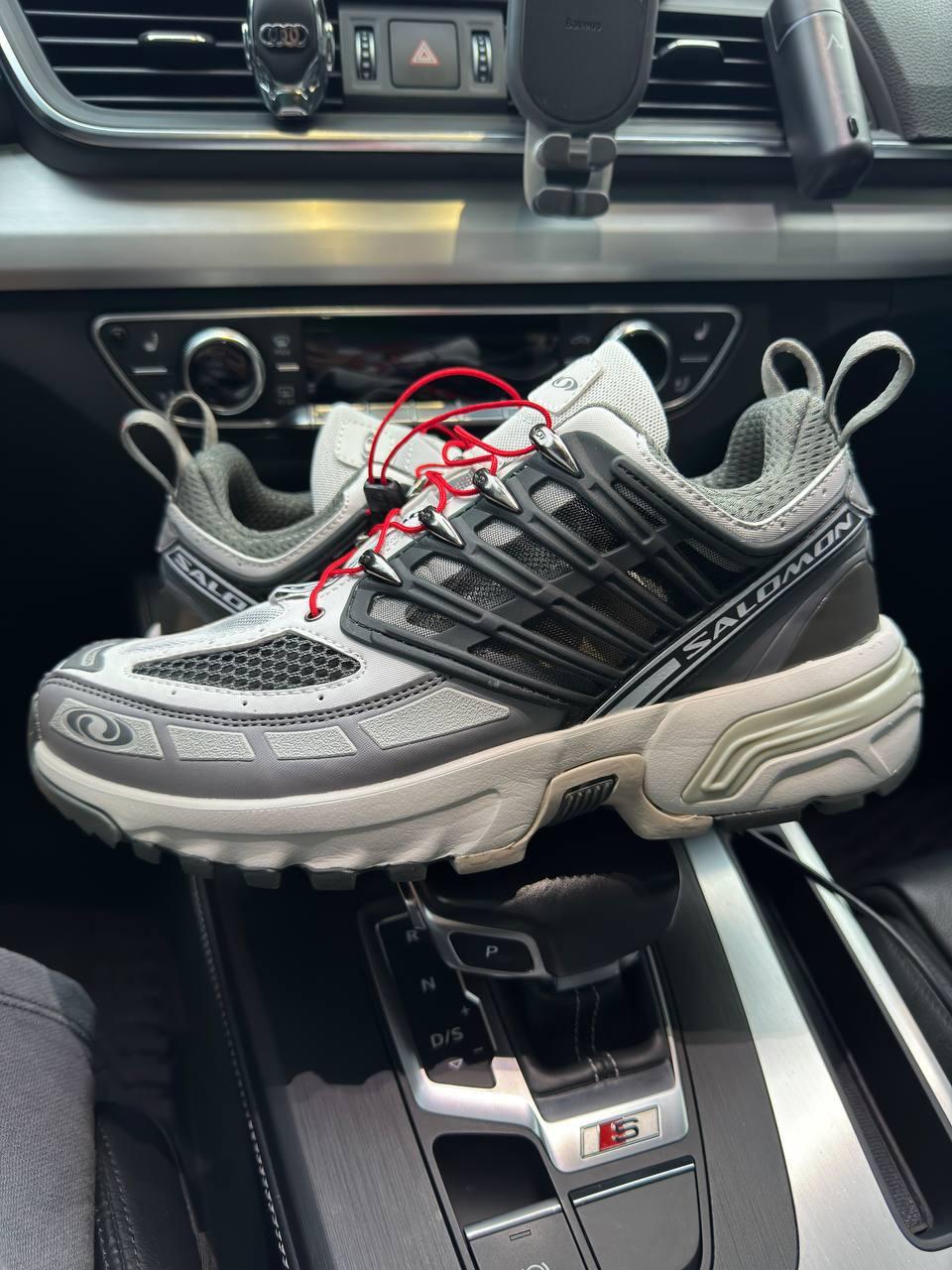 Чоловічі кросівки SALOM0N ACS PRO Advanced White/Grey (білі із сірим) стильні SL005 Саломон vkross