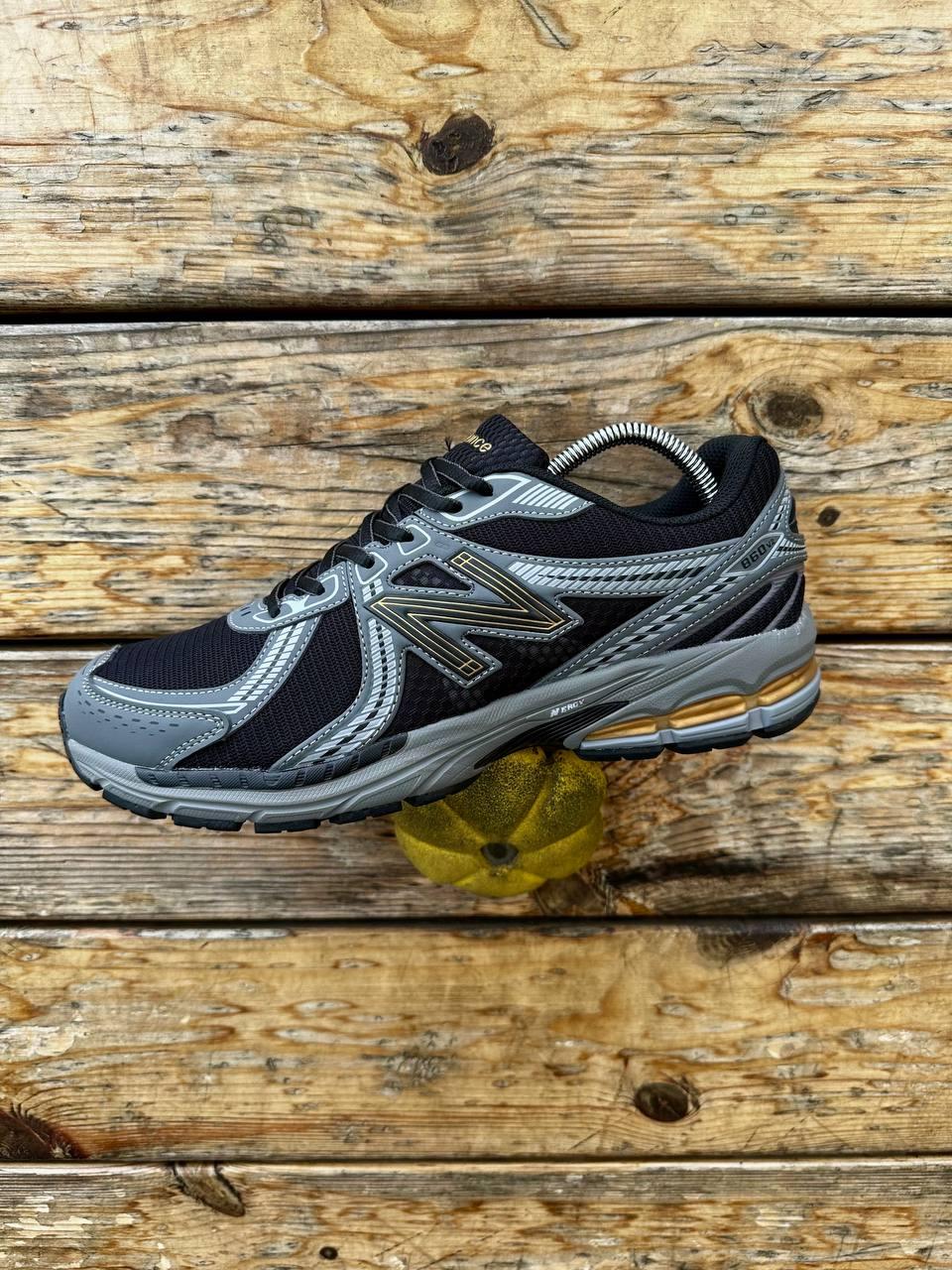 Чоловічі весняні кросівки New Balance 880v2 (сірі з чорним) стильні спортивні кроси 2811-3 Нью Беленс vkross