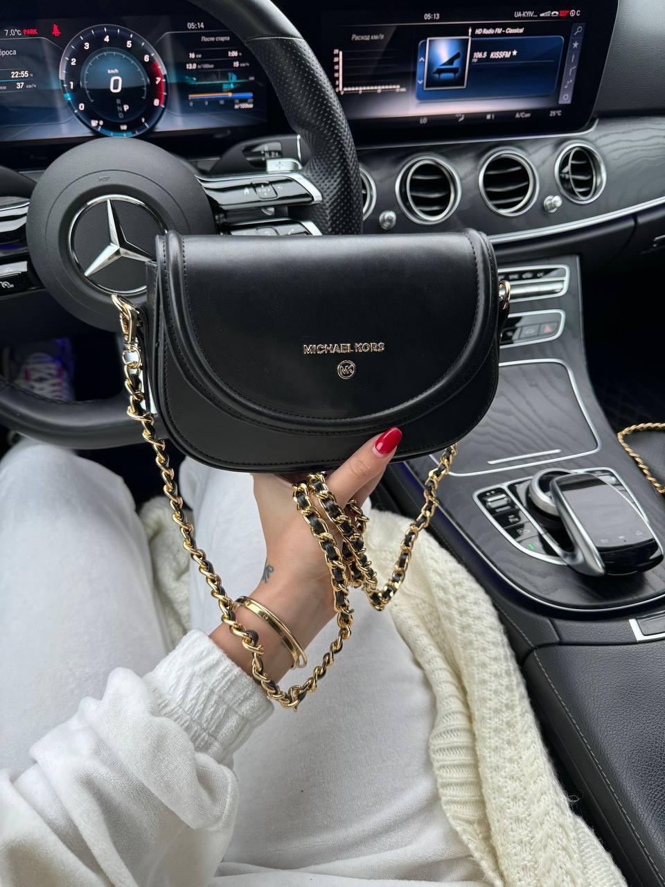 Жіноча сумка Michael Kors (чорна) модна стильна маленька сумочка AS465 vkross, фото 1