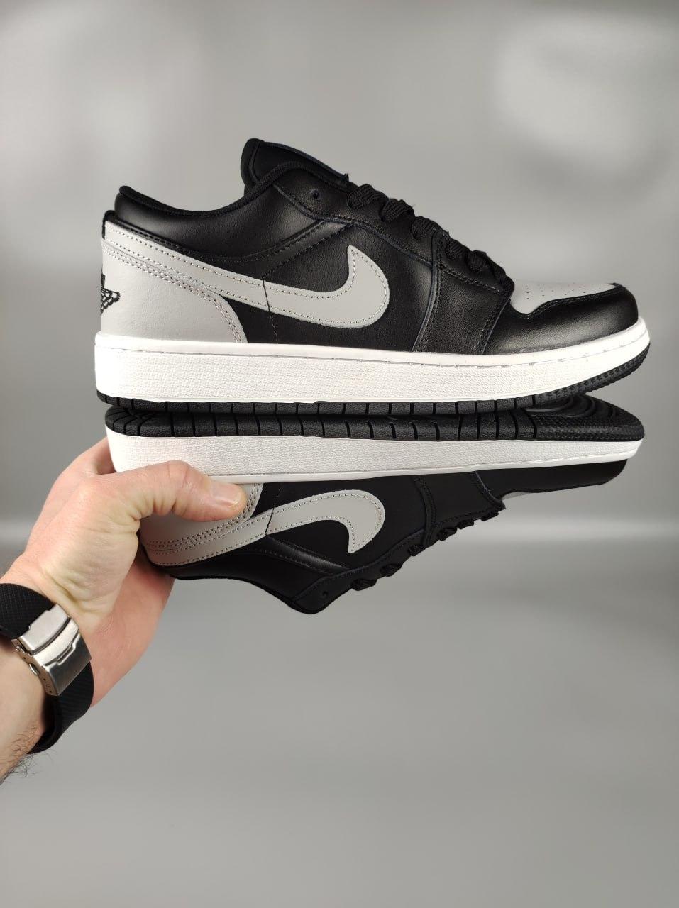 Чоловічі кросівки Nike Air Jordan 1 low Shadow (чорно-сірі) модні повсякденні кроси 6150 Найк vkross