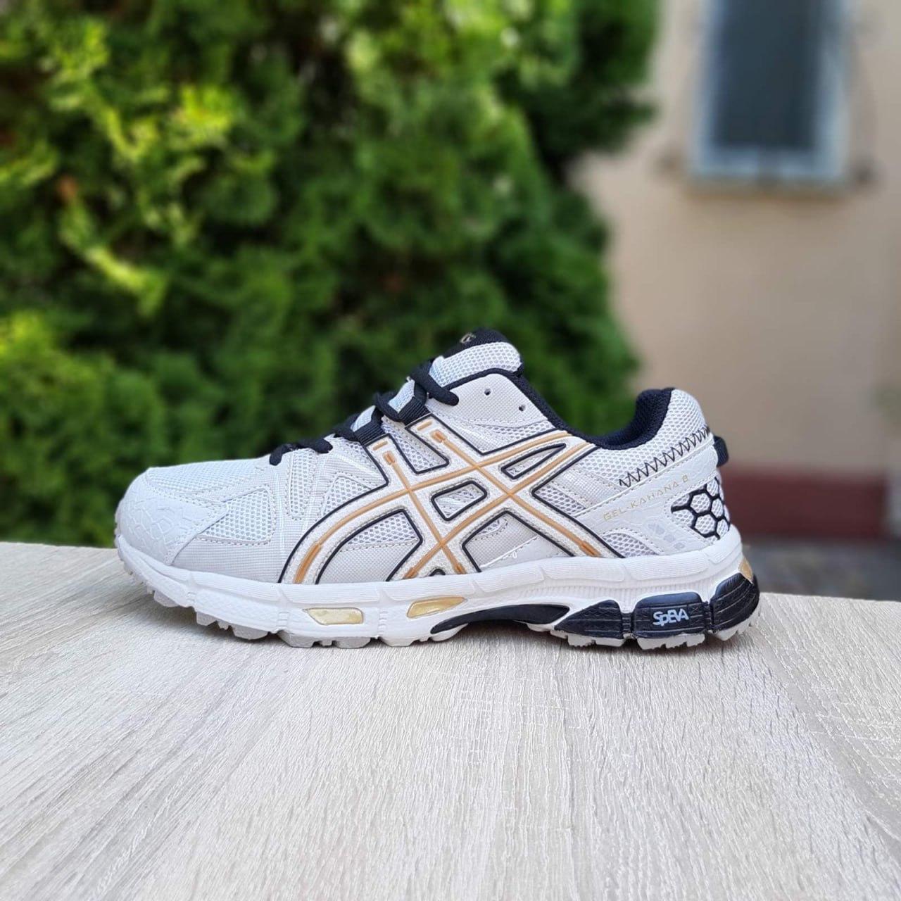 Чоловічі кросівки Asics Gel-Kahana 8 (бежеві з жовтогарячим) модні низькі кросівки 11265 Асикс vkross