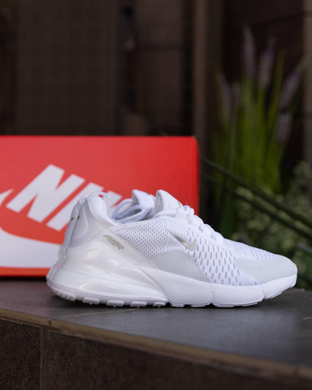 Чоловічі кросівки Nike Air Max 270 White (білі) стильні кросівки NK154 Найк vkross