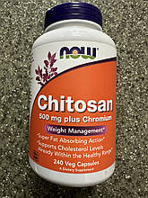 Хітозан Now Foods Chitosan 500 mg with Chromium 240 Caps