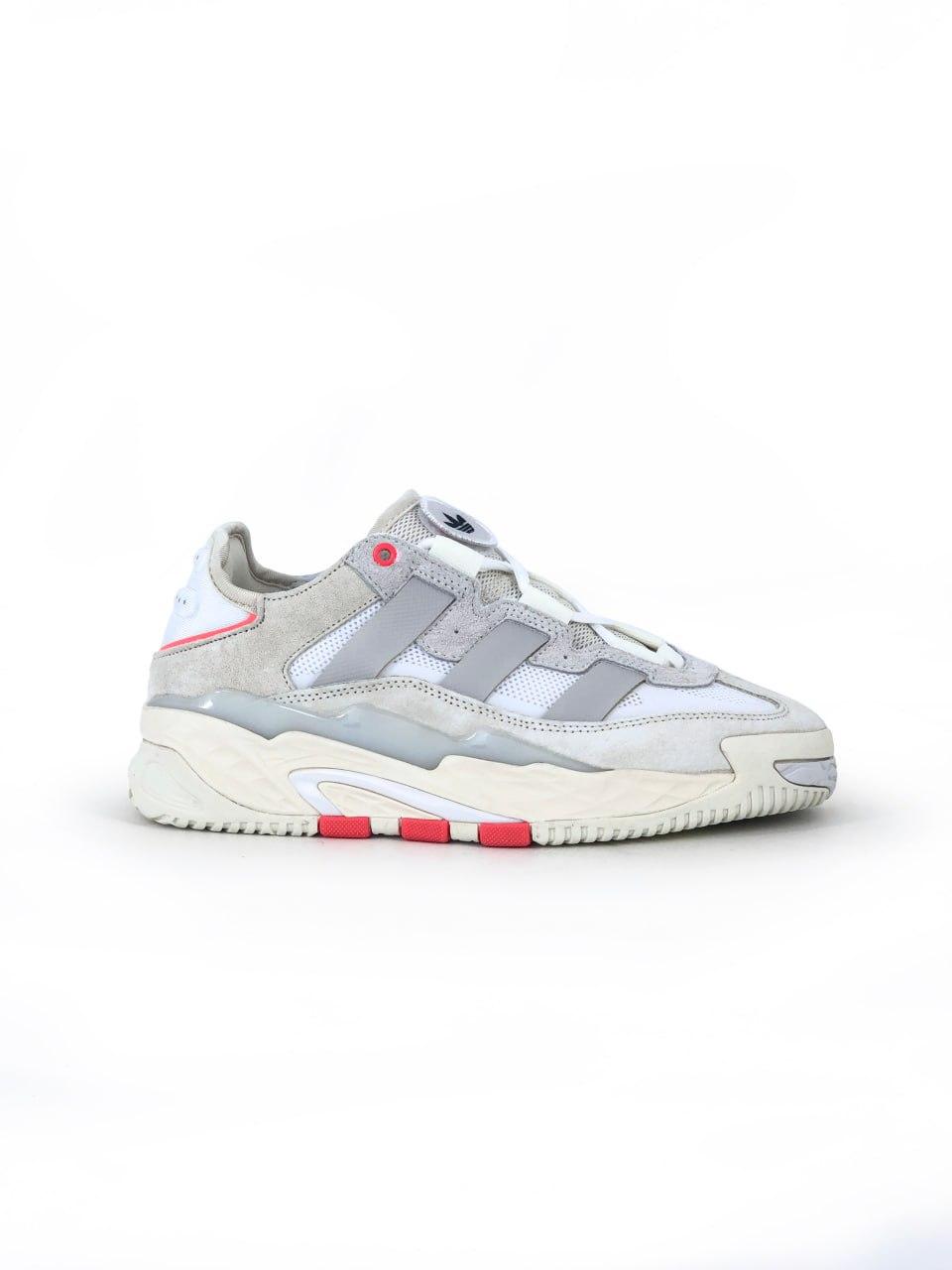 Чоловічі демісезонні кросівки Adidas Niteball White/Orange (біло-жовтогарячі) стильні кроси 7634 Адідас vkross