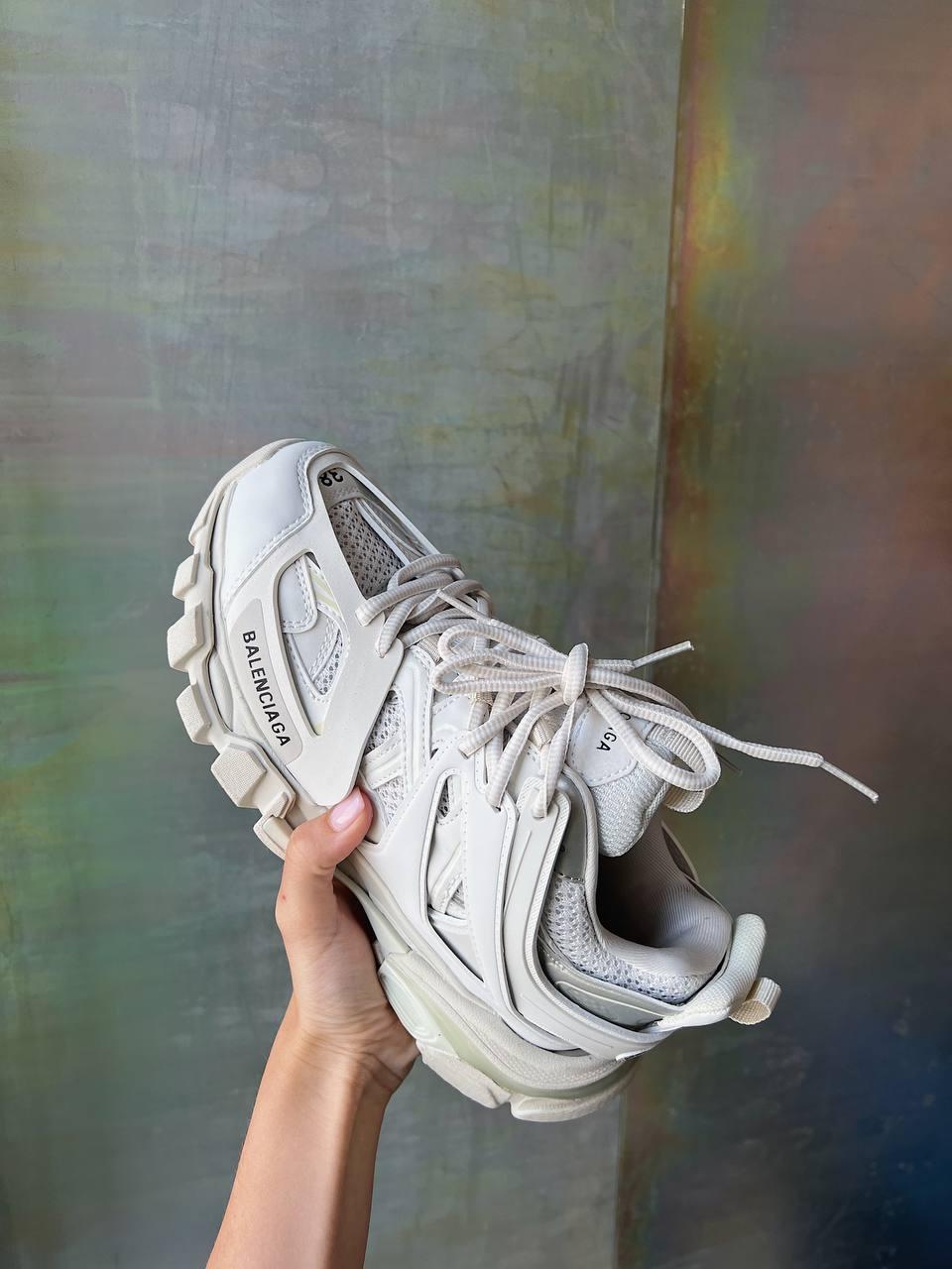 Чоловічі кросівки Balenciaga Track 3.0 White (білі) модні демісезонні кросівки BL032 Баленсіага vkross