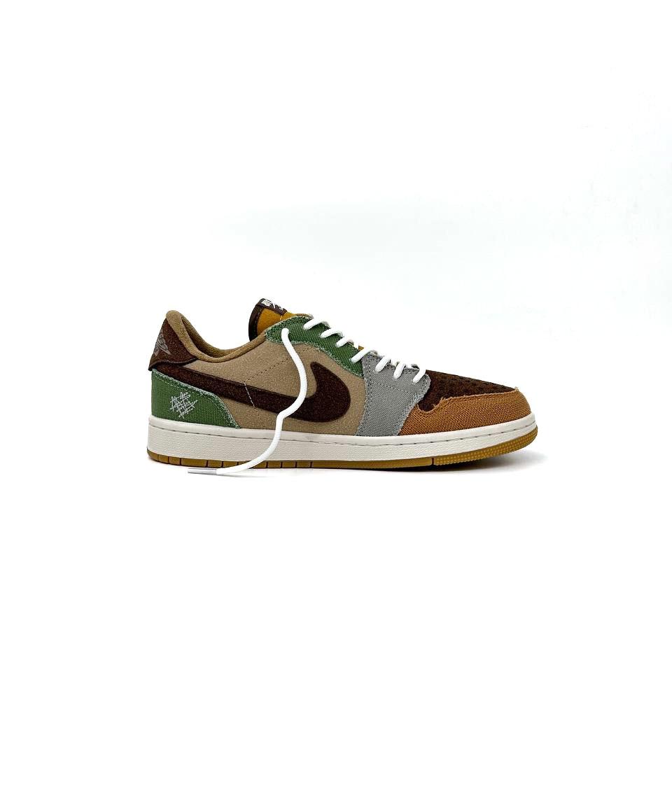 Чоловічі кросівки Nike Air Jordan Retro 1 Low OG Zion Williamson Voodoo (коричневі) кроси D513 Найк vkross