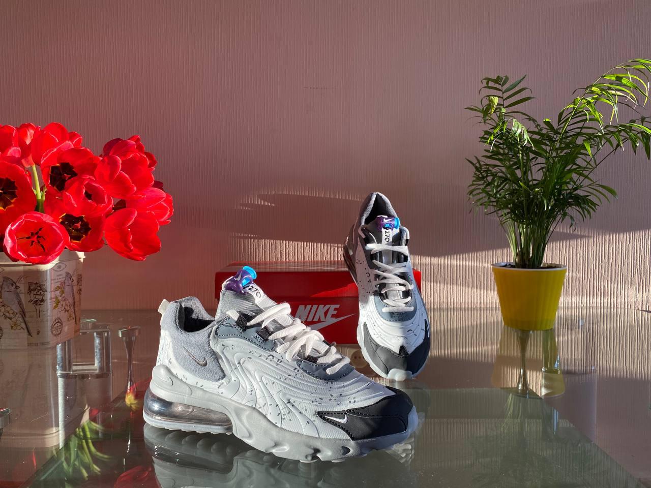 Чоловічі кросівки Travis Scott x Nike Air Max 270 React (сірі) стильні кросівки D354 Найк vkross