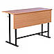 Парта 2-х м. учнівська без полиці, Бук 5 р.г. (1200х500х710 мм) шкільний стіл для двох нерегульований AMF, фото 2