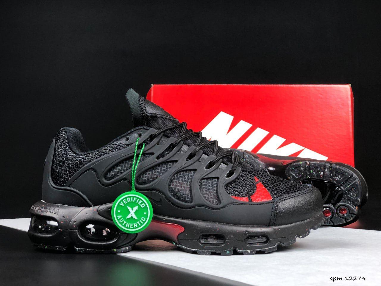 Чоловічі кросівки Nike Air Max Terrascape Plus (чорні з червоним) стильні кросівки 12273 Найк vkross