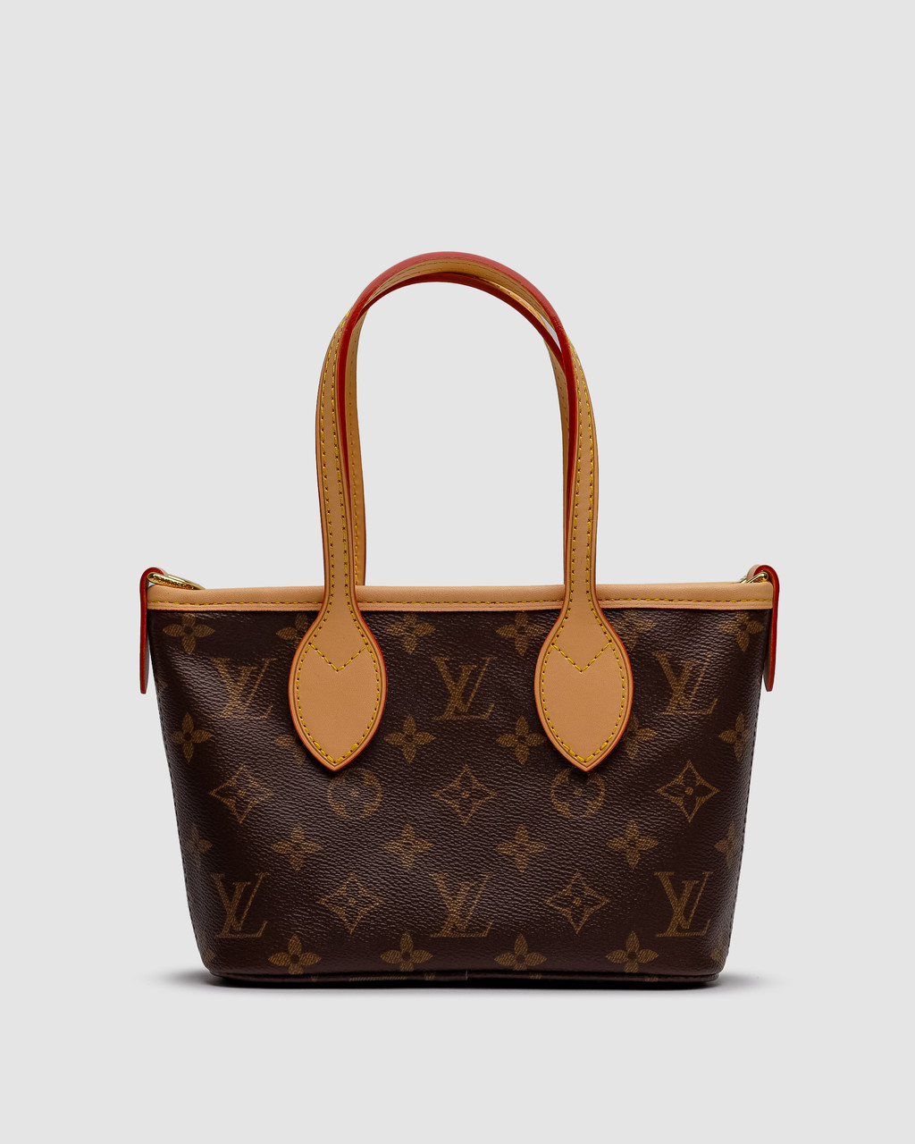 Жіноча сумка Louis Vuitton Monogram Neverfull BB Beige (коричнева) стильна модна сумочка KIS99405 vkross