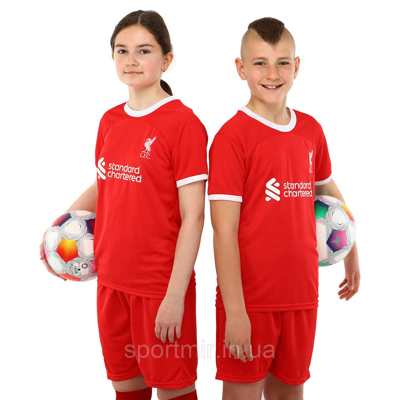 Форма футбольна дитяча із символікою футбольного клубу LIVERPOOL домашня 2024 SP-Planeta CO-6327 6-14 років, фото 1