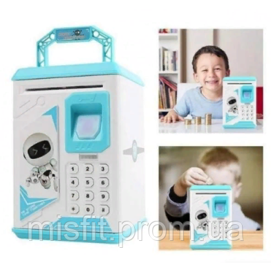 Детская электронная копилка сейф с кодовым замком и отпечатком пальца ...