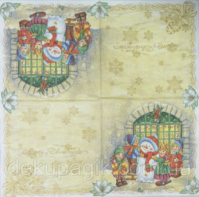 Серветка для декупажу 33х33см, НГР-12, фото 1