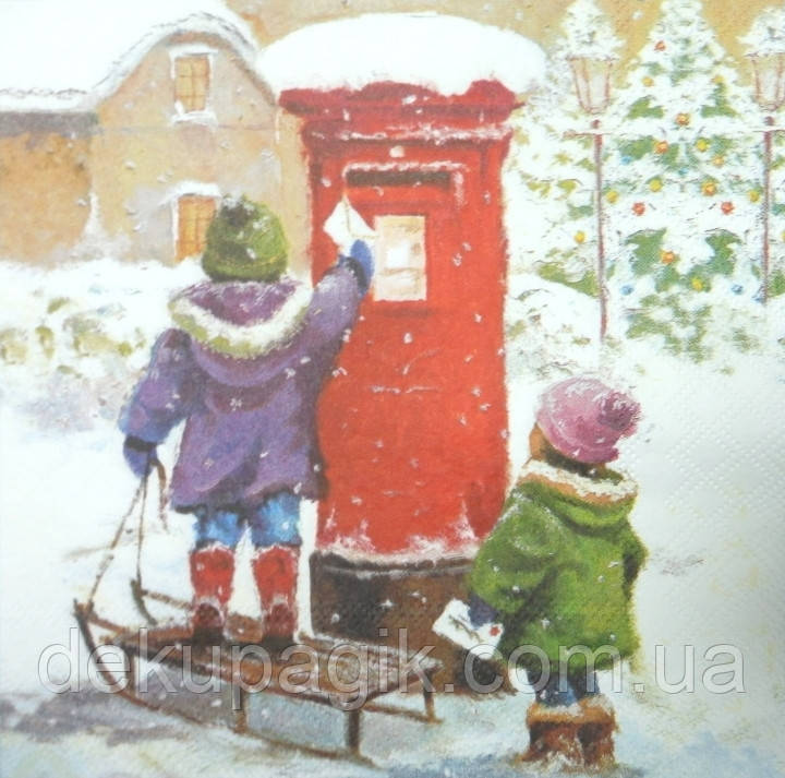 Серветка для декупажу 33х33см, НГР-19, фото 1