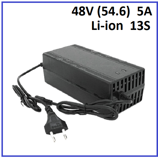 Зарядний пристрій Voltronic для Li-ion 48V (54.6) 13S до 5A штекер 5.5х2.5, фото 1