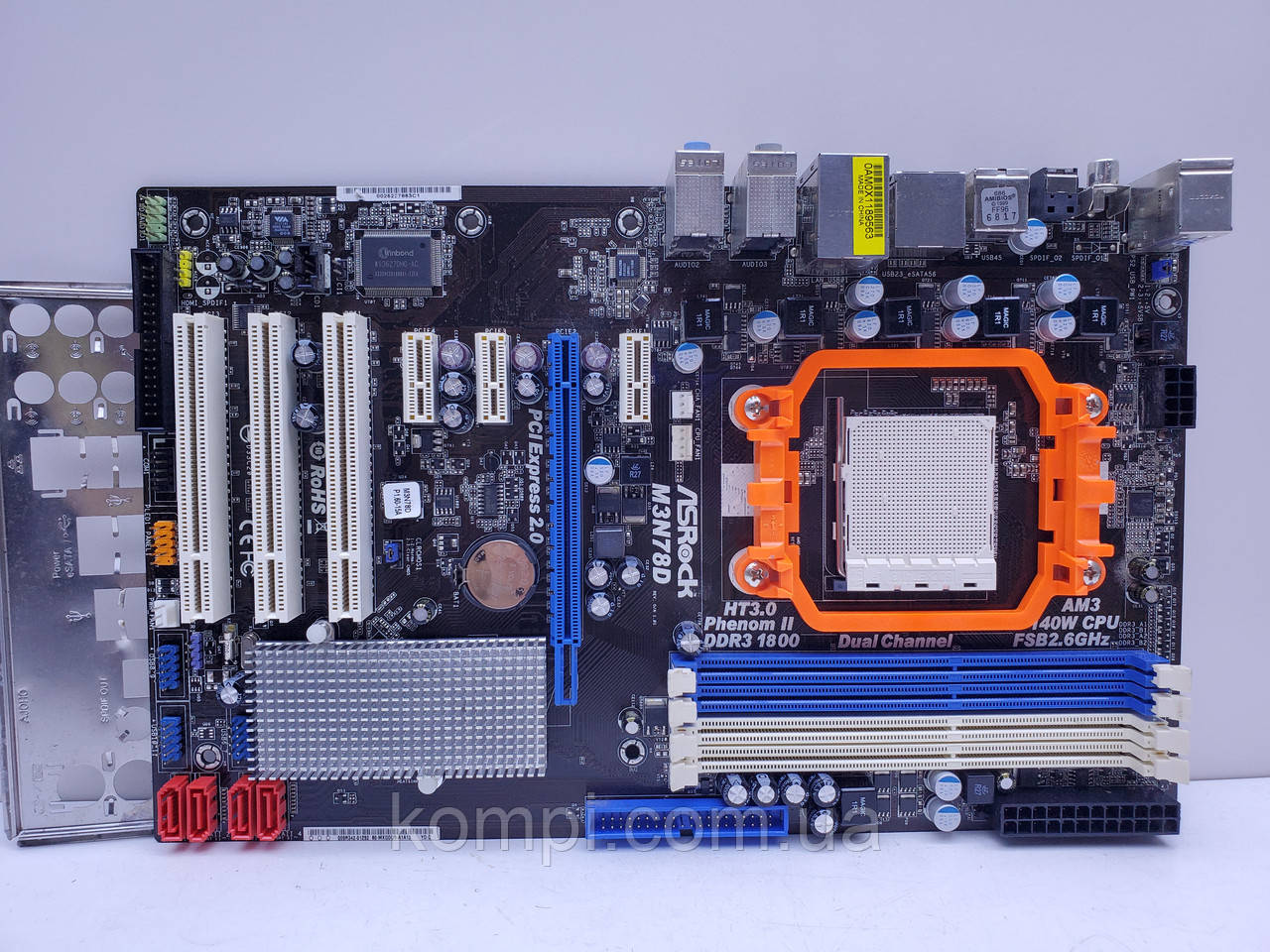 Материнська плата sAM3 ASRock M3N78D (Soket AM3, DDR3, б/у), фото 1