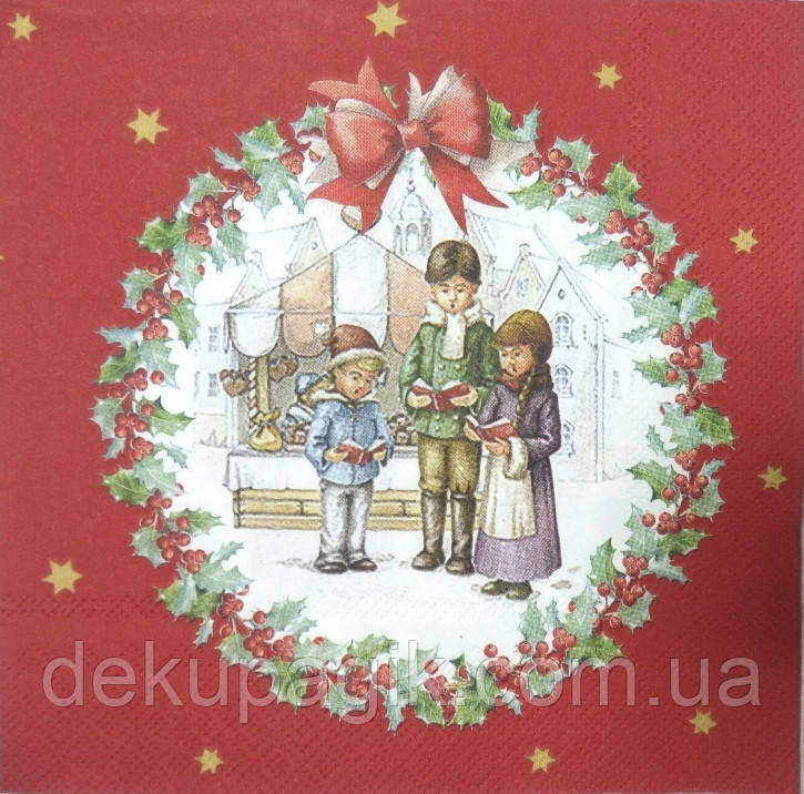 Серветка для декупажу 33х33см, НГР-21, фото 1